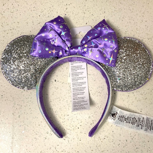 Disney Accessories - NWT Tomorrowland Purple+Silver Disney Minnie Ears